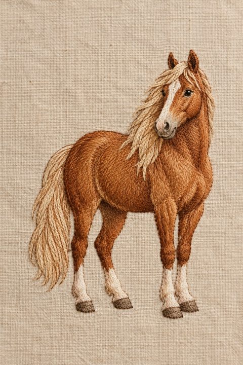 Elegant Horses Embroidery Design That Brings Classic Charm to Your Projects